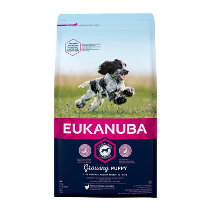 Eukanuba Growing Puppy Medium Breed - Poulet