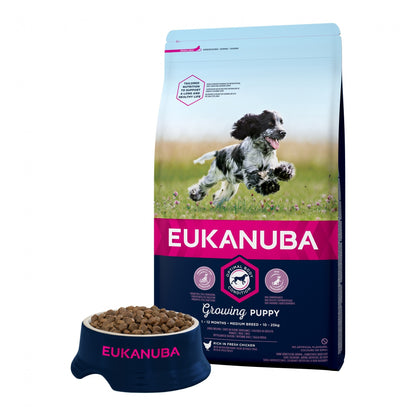 Eukanuba Growing Puppy Medium Breed - Poulet