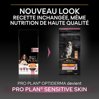 PRO PLAN Sensitive Skin Medium &amp; Large Adult au Saumon - Croquettes pour chien