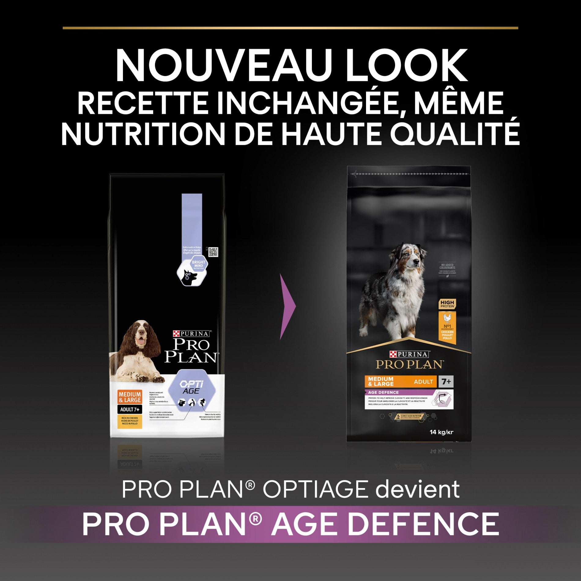PRO PLAN Age Defence Medium &amp; Large Adult au Poulet - Croquettes pour chien