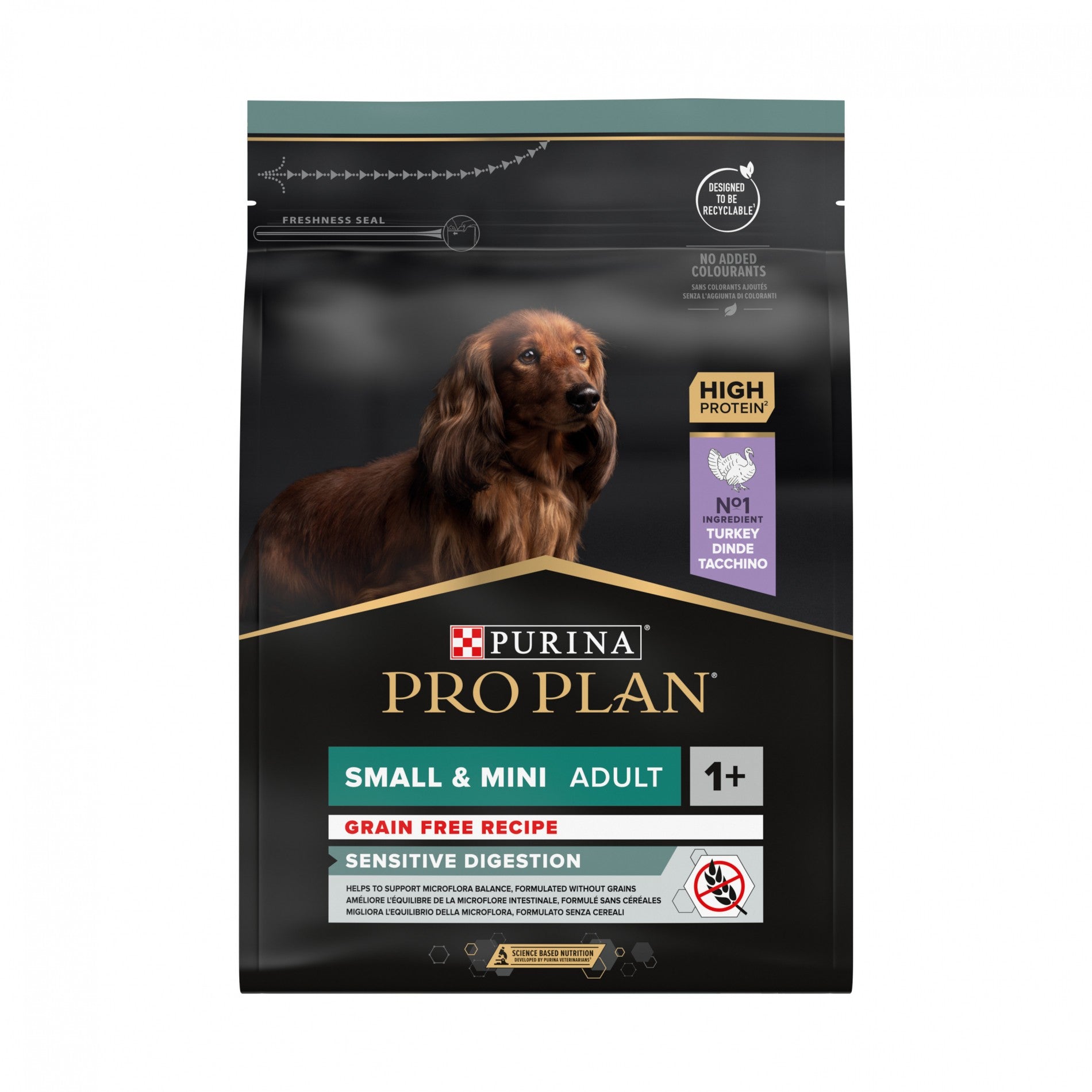 PRO PLAN Sensitive Digestion No Grain Small &amp; Mini Adult à la Dinde - Croquettes pour chien