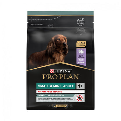 PRO PLAN Sensitive Digestion No Grain Small &amp; Mini Adult à la Dinde - Croquettes pour chien