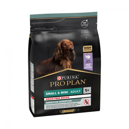 PRO PLAN Sensitive Digestion No Grain Small &amp; Mini Adult à la Dinde - Croquettes pour chien