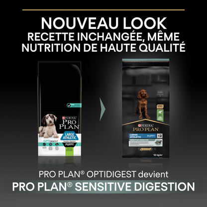 PRO PLAN Sensitive Digestion Large Athletic Puppy à la Agneau- Croquettes pour chien