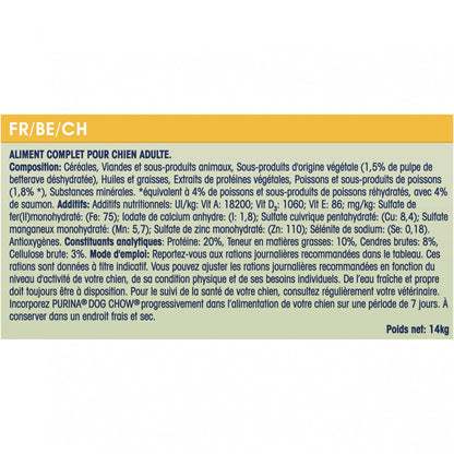 PURINA DOG CHOW Complet Adult au Saumon - Croquette pour chien
