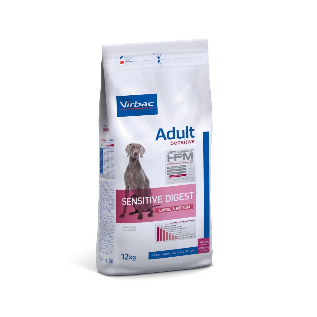 VIRBAC VETERINARY HPM Physiologique Adult Sensitive Digest Medium & Large