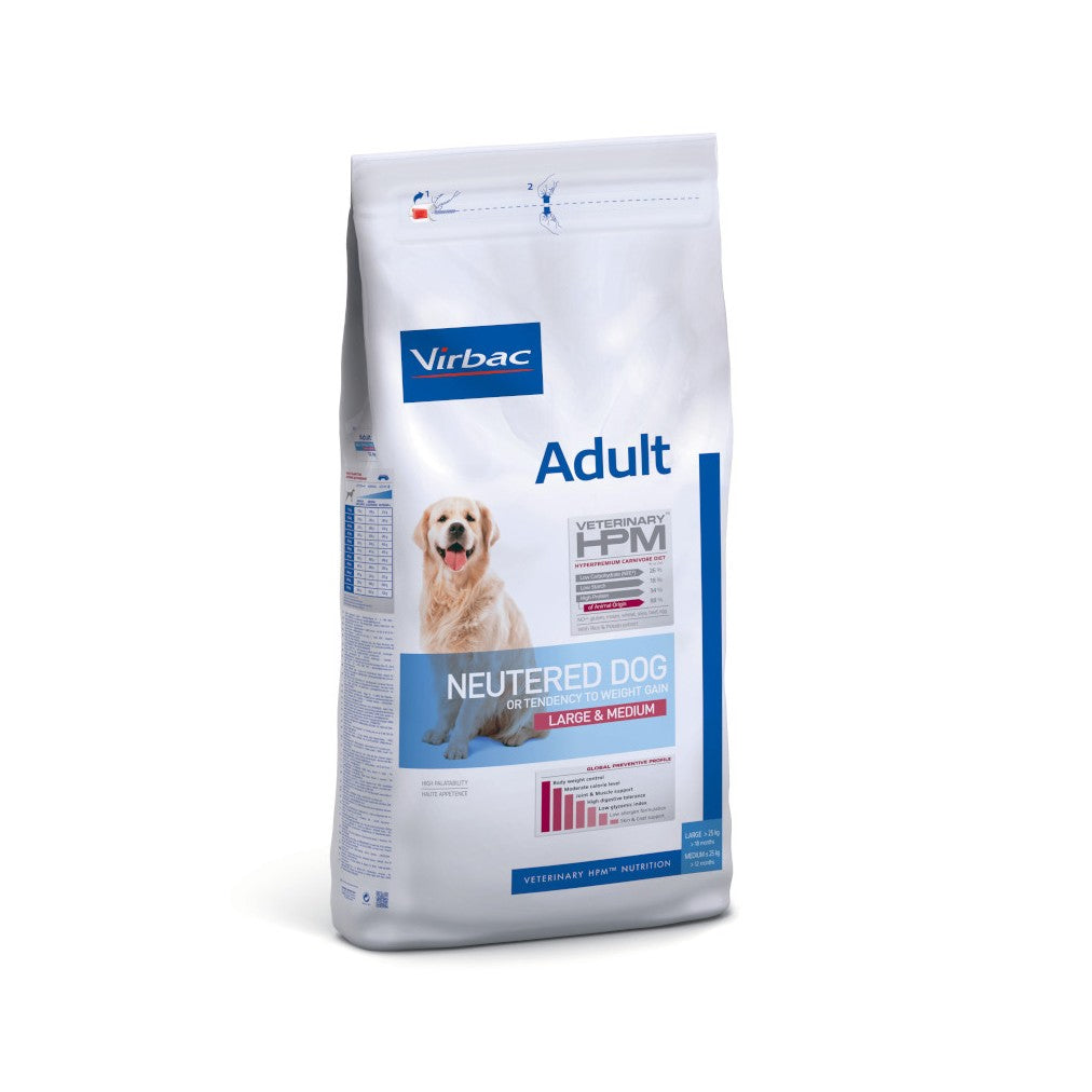 VIRBAC VETERINARY HPM Physiologique Adult Neutered Dog Medium &amp; Large