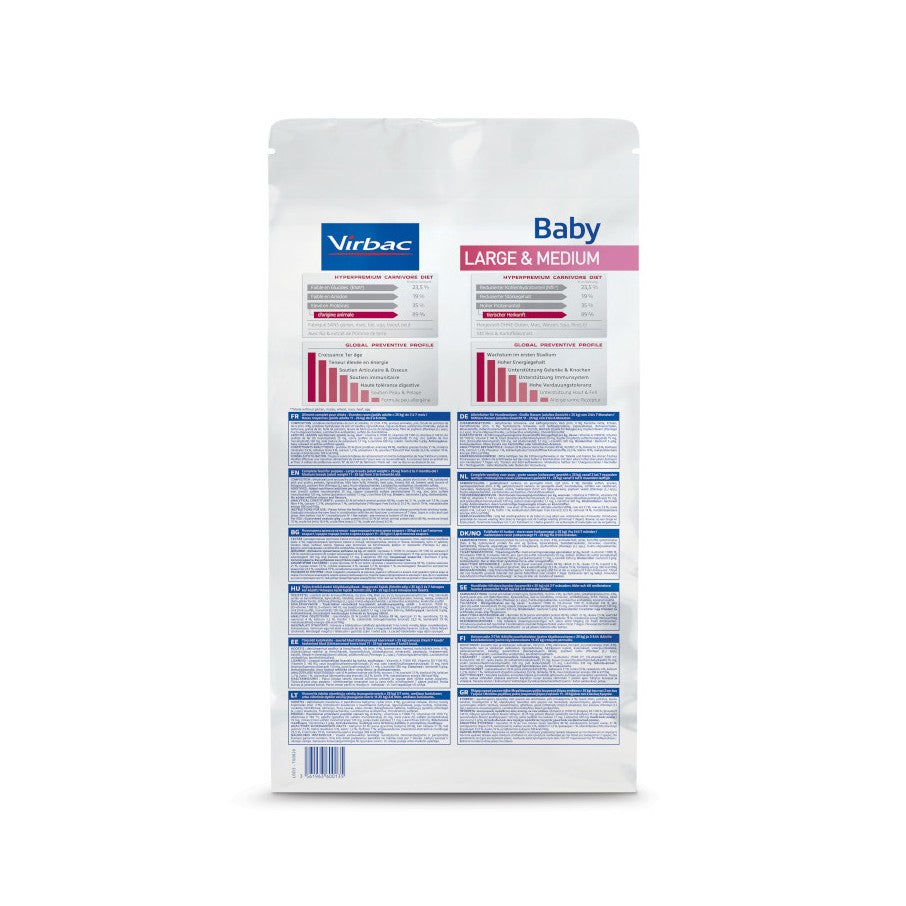 VIRBAC VETERINARY HPM Physiologique Baby Medium &amp; Large
