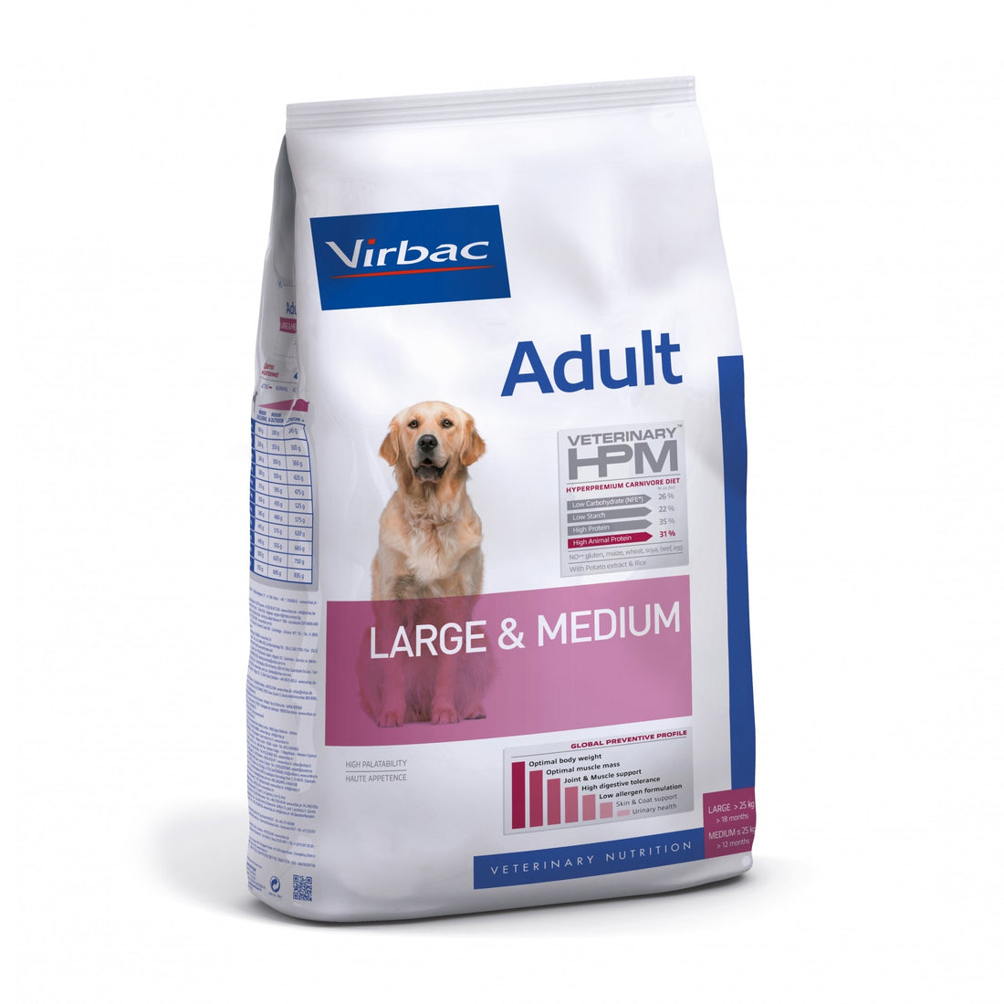 VIRBAC VETERINARY HPM Physiologique Adult Medium &amp; Large
