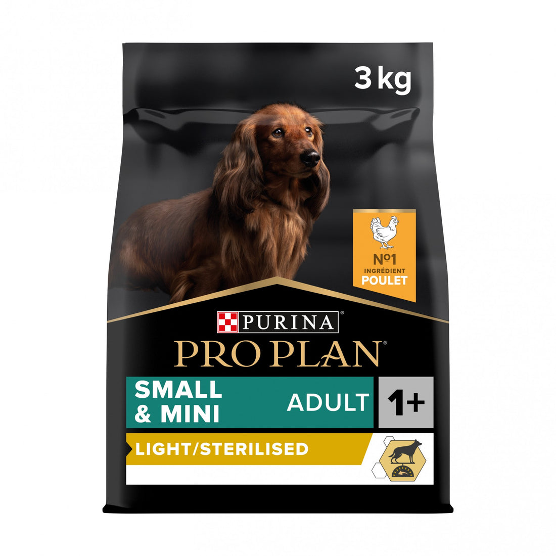 PRO PLAN Light/Sterilised Small &amp; Mini Adult au Poulet - Croquettes pour chien