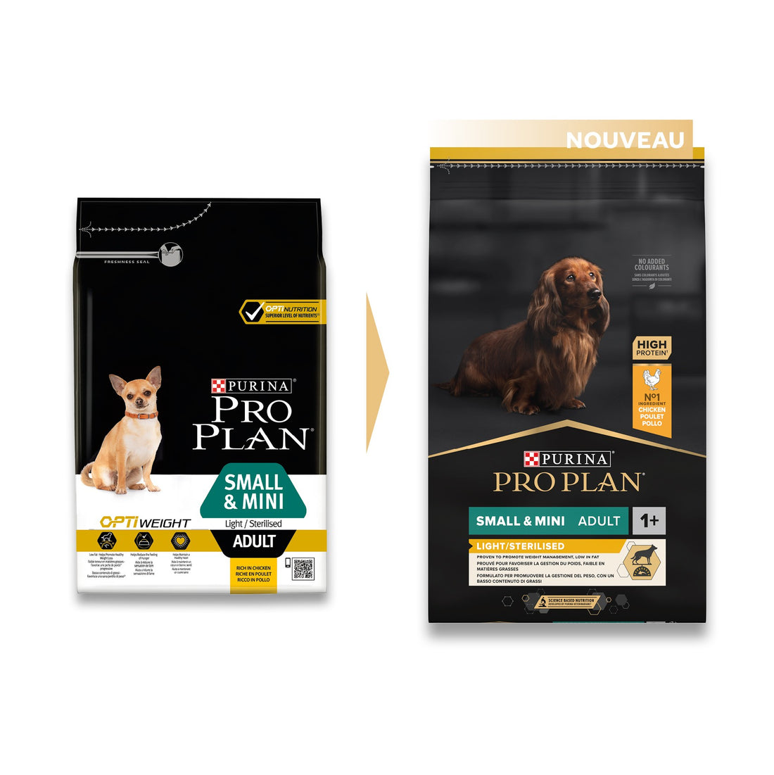 PRO PLAN Light/Sterilised Small &amp; Mini Adult au Poulet - Croquettes pour chien
