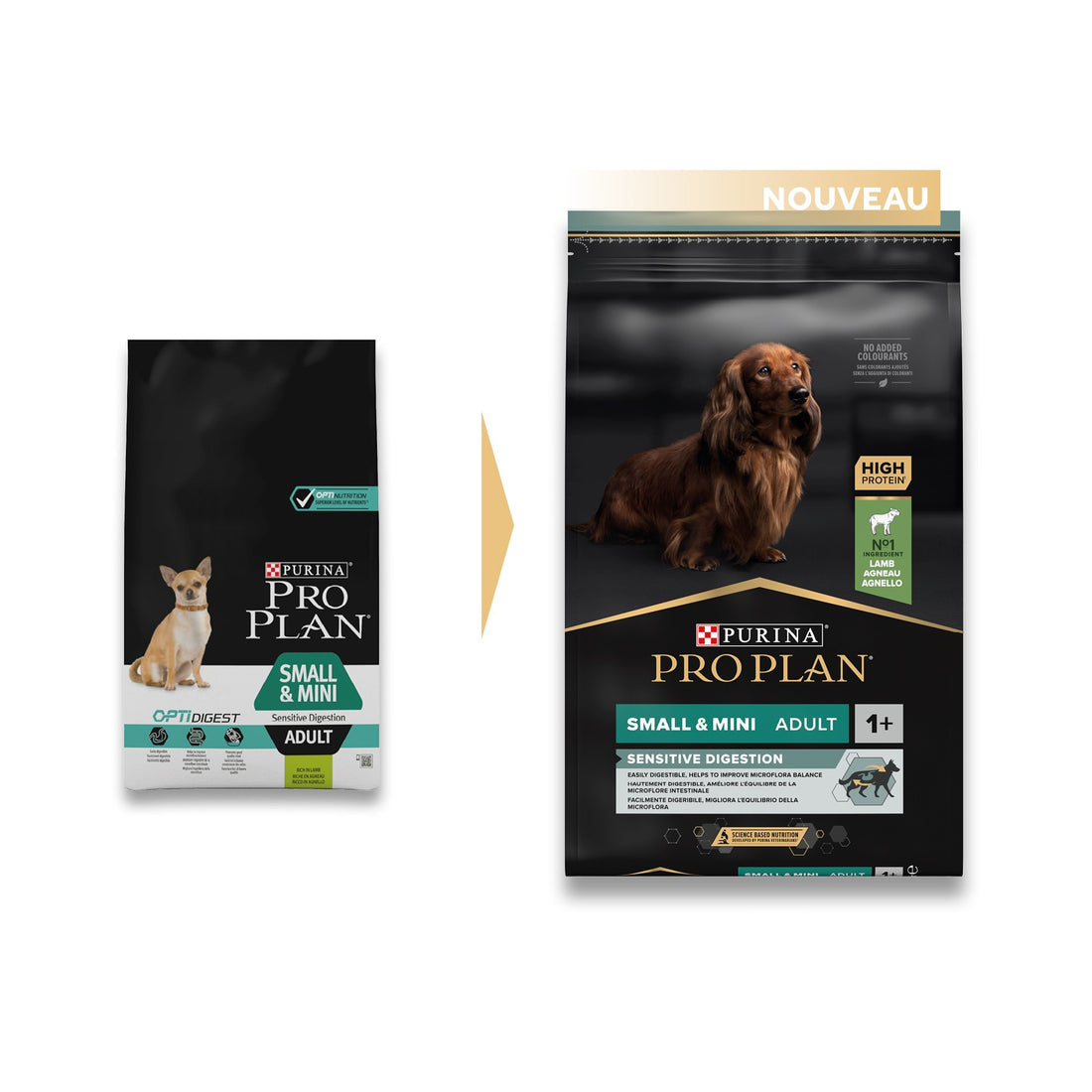 PRO PLAN Sensitive Digestion Small &amp; Mini Adult à la Agneau- Croquettes pour chien