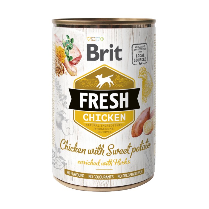 Brit Fresh Poulet &amp; Patates Douces en Boîte - Pâtée pour chien