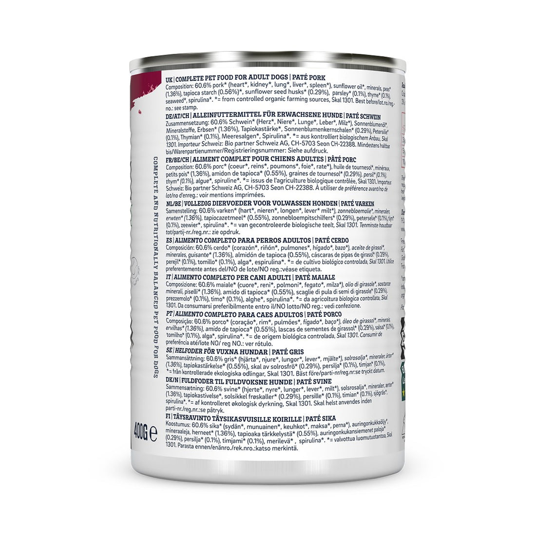 Yarrah pâtées bio sans céréales - Lot 12 x 400 g