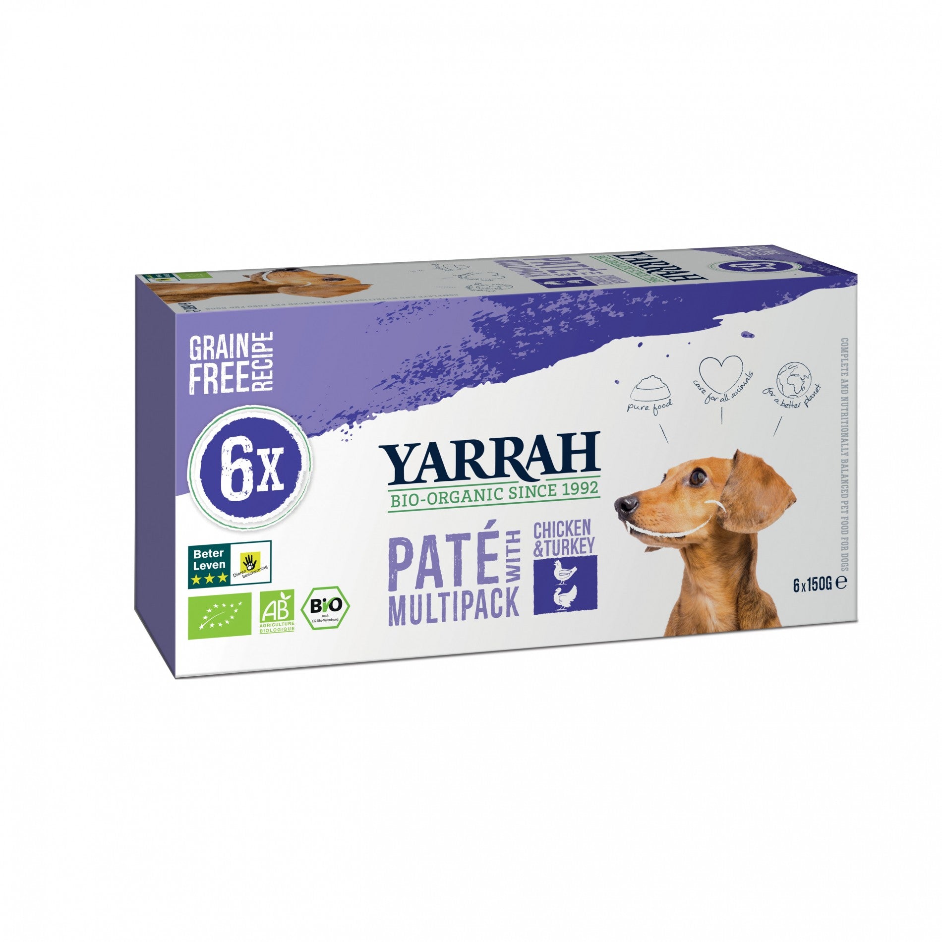 Yarrah pâtées bio - Lot de 6 x 150g
