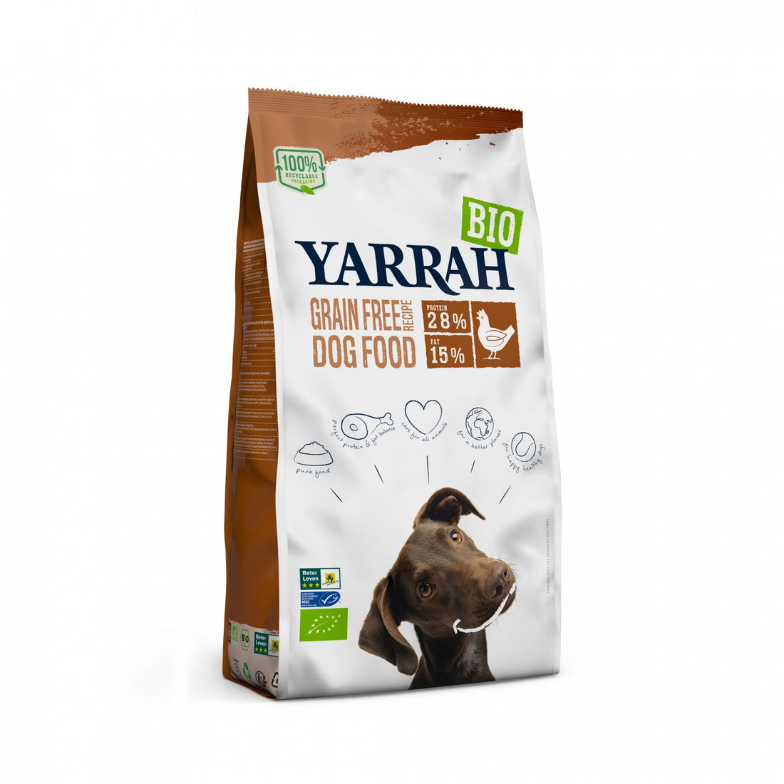 Yarrah croquettes bio sans céréales pour chien adulte