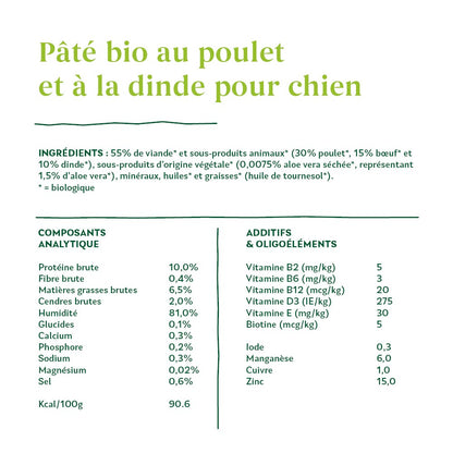 Yarrah pâtées bio - 12 x 150 g