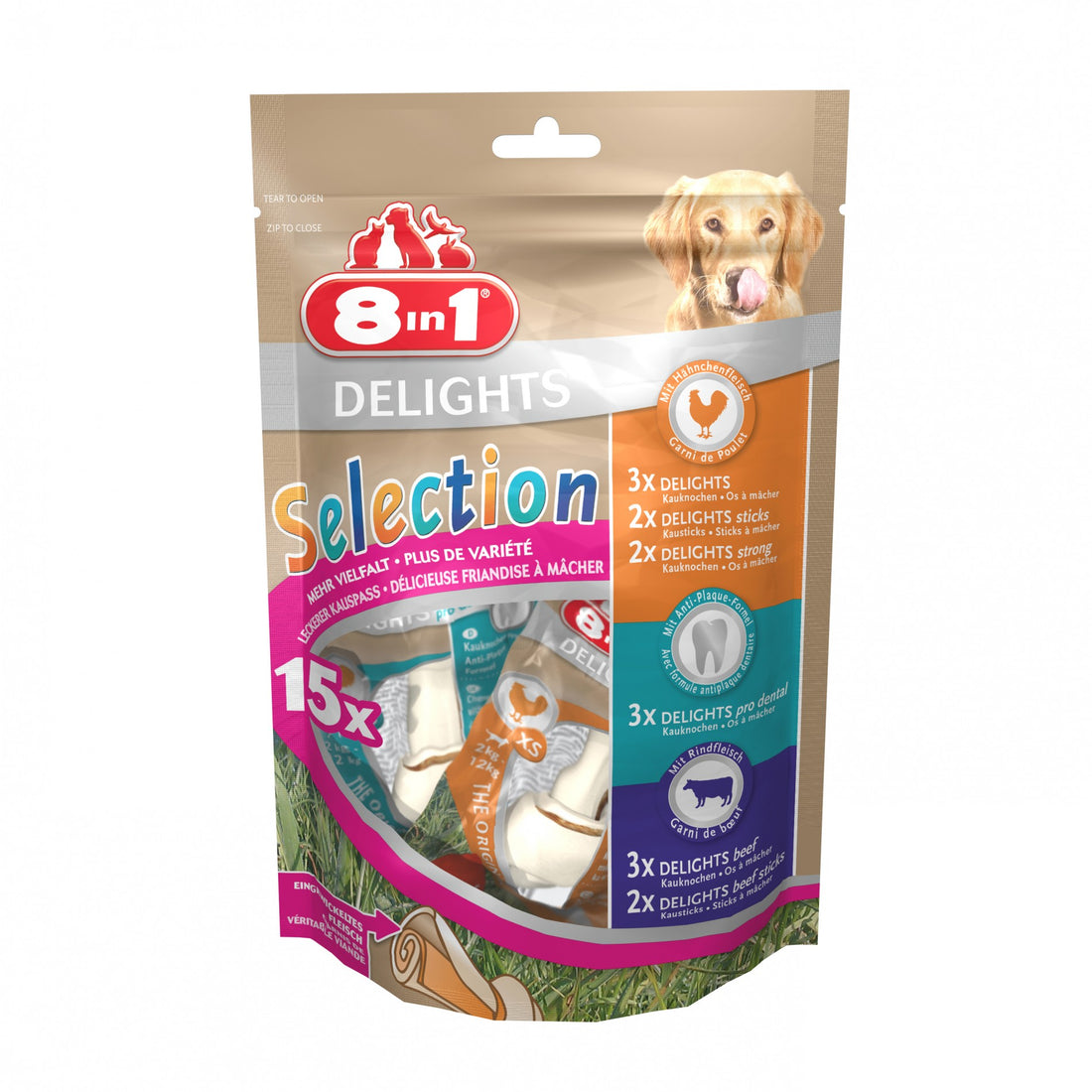 Os &amp; bâtonnets à mâcher 8in1 Delights Selection XS