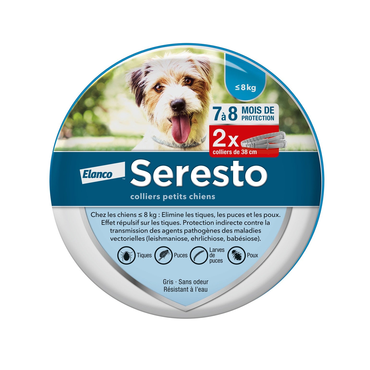 Collier antiparasitaire Seresto chien