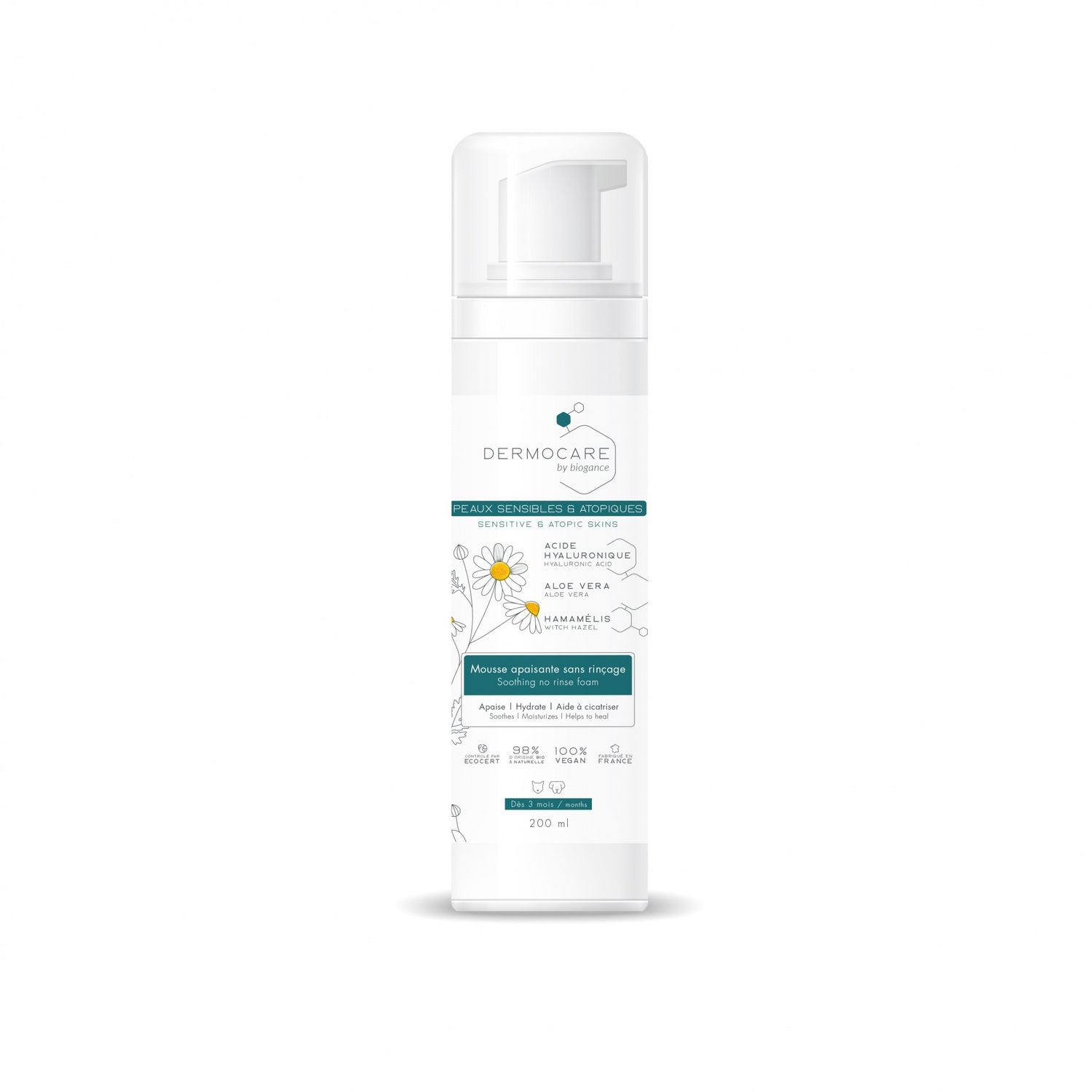 Mousse apaisante sans rinçage Dermocare