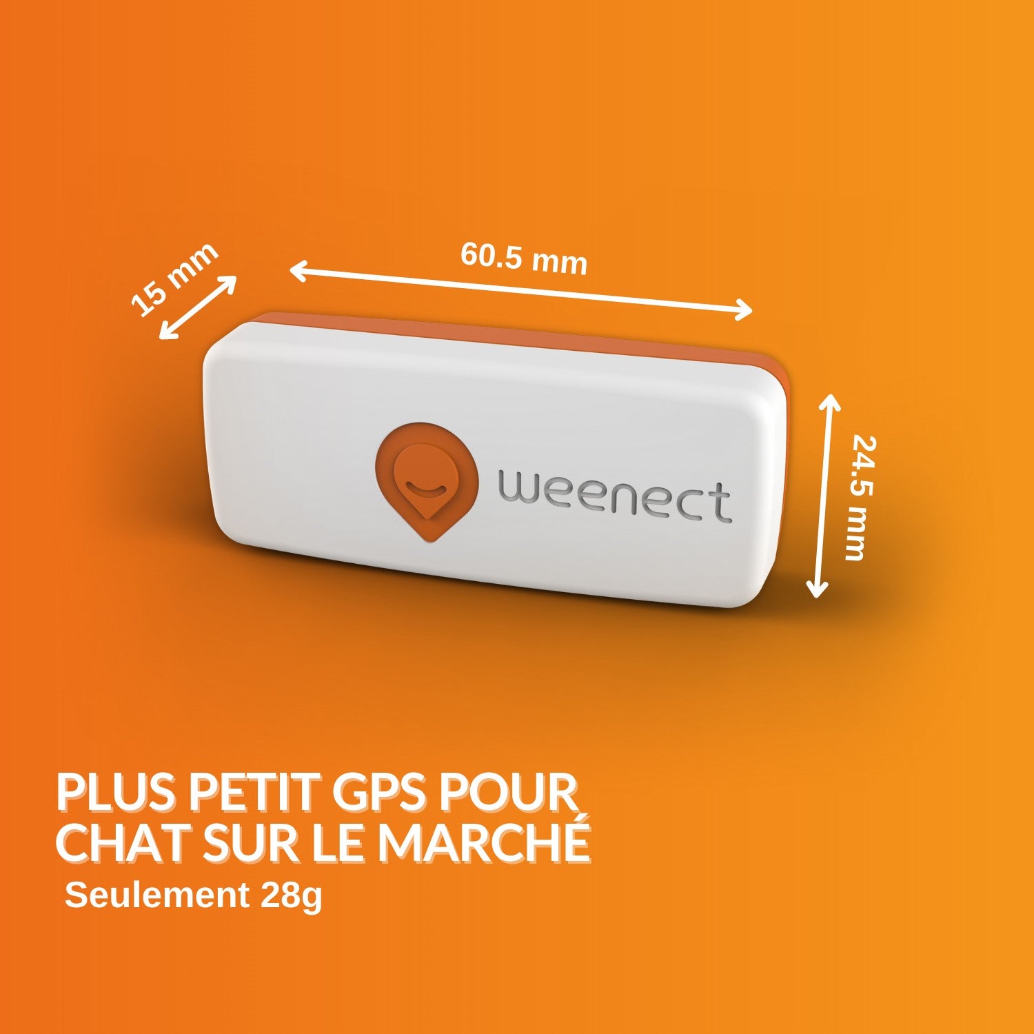 Collier GPS Wennect XS Cats - Blanc