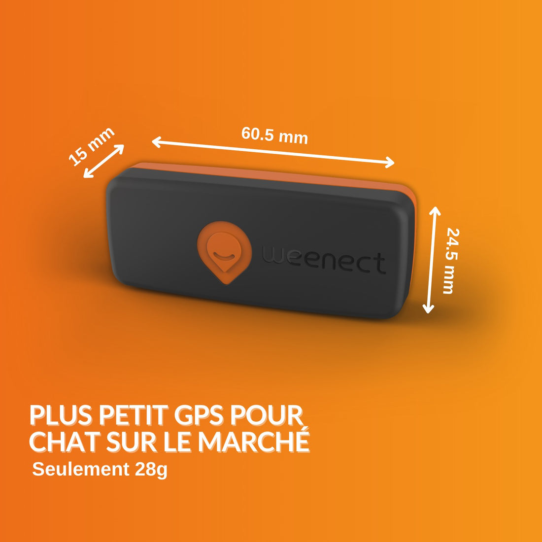 Collier GPS Wennect XS Cats - Noir