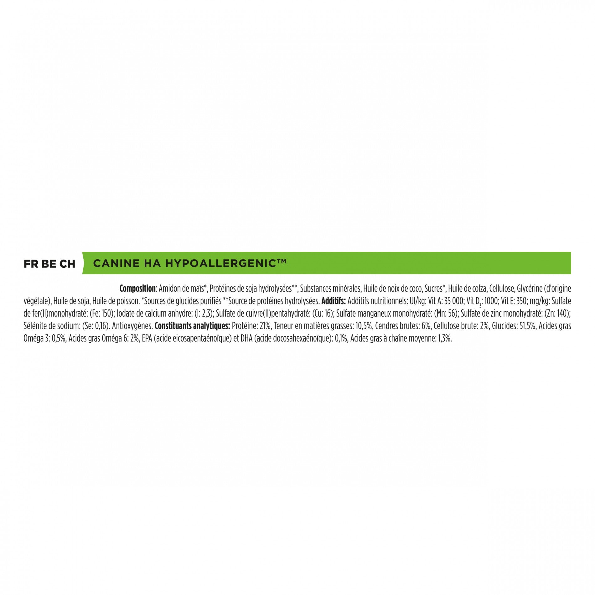 Proplan Veterinary Diets HA Hypoallergenic