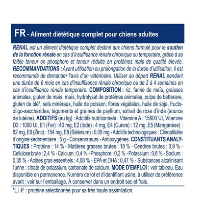 Royal Canin Veterinary Renal - Aliment pour chien