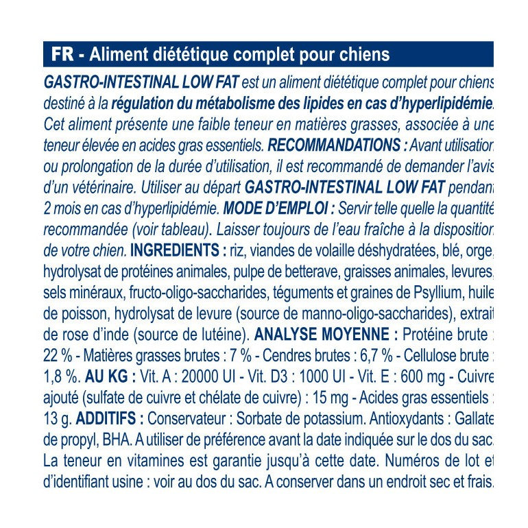Royal Canin Veterinary Gastrointestinal Low Fat