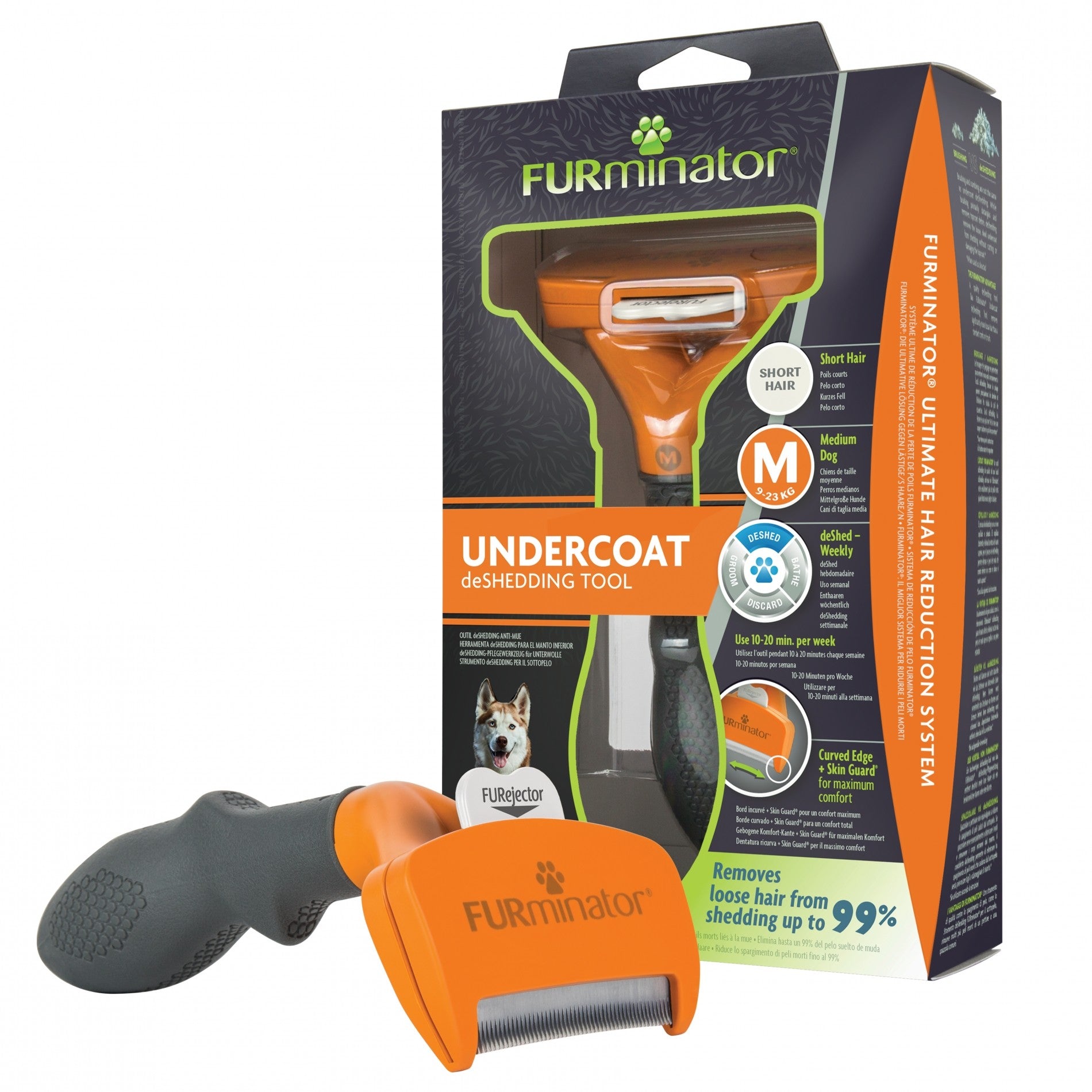 Brosse Furminator poils courts