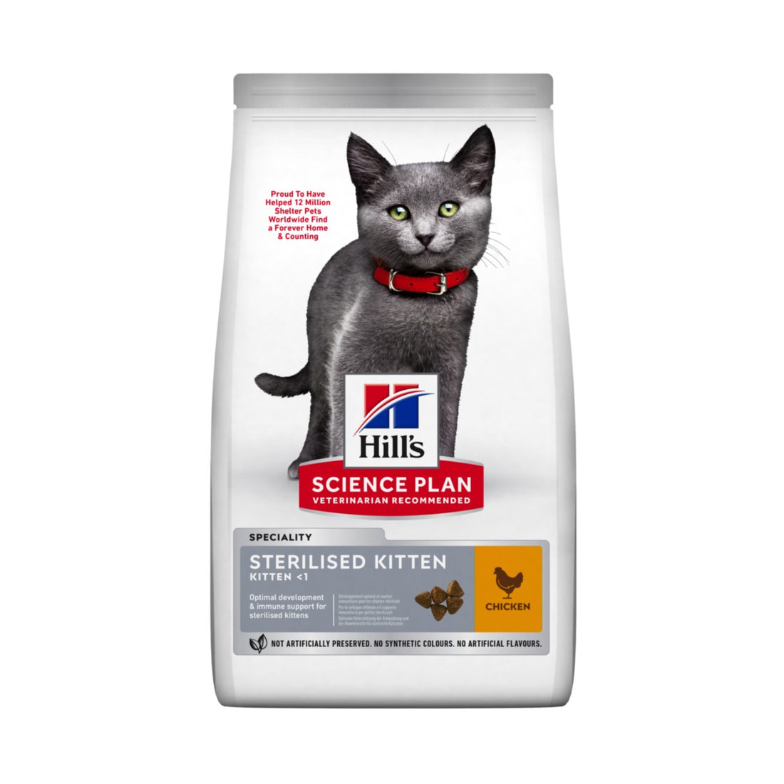 HILL’S Science Plan Sterilised Kitten au Poulet – Croquettes pour chaton