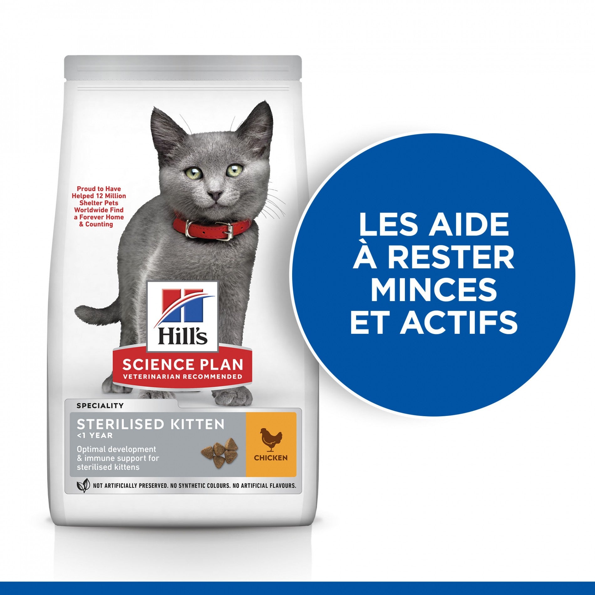 HILL’S Science Plan Sterilised Kitten au Poulet – Croquettes pour chaton