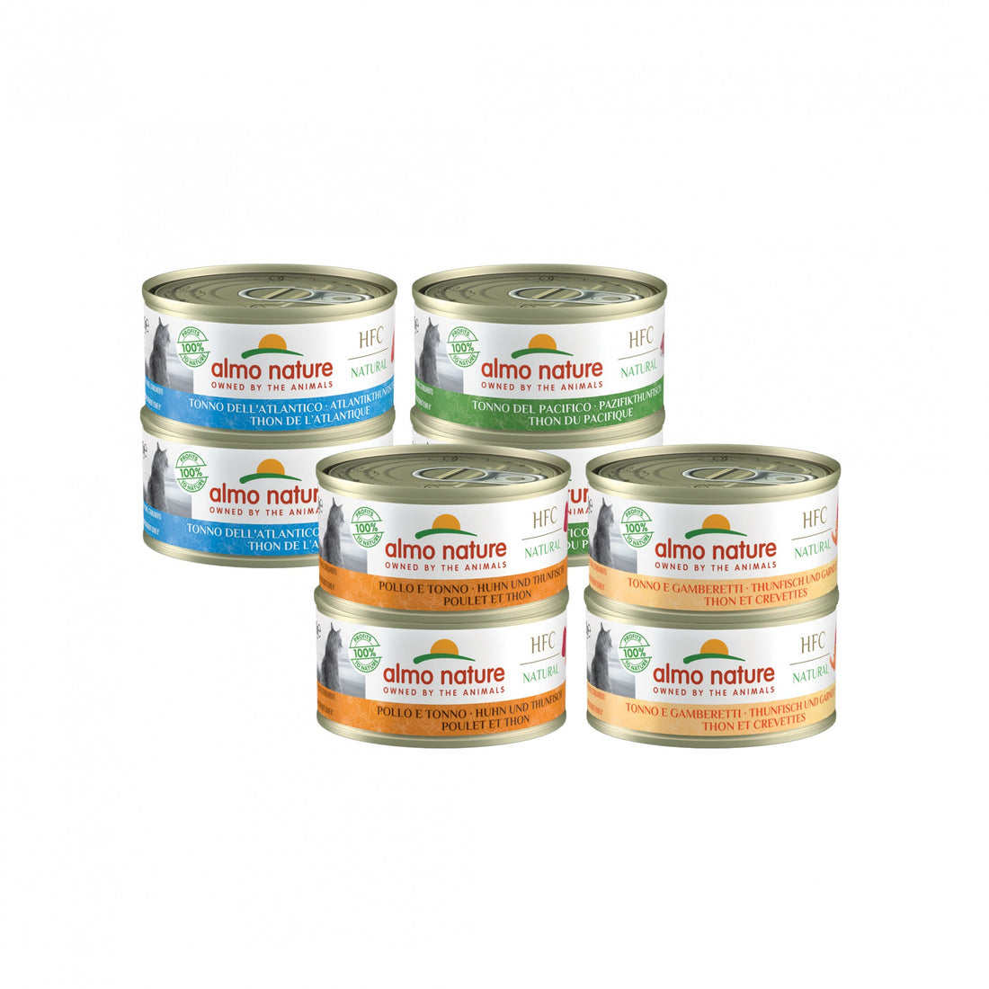 Almo Nature Pâtées Chat Adulte - HFC Natural Multipack Thon - 8 x 70 g