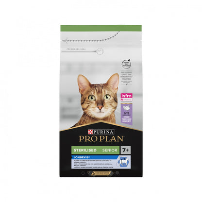 PRO PLAN Longevis Sterilised Senior à la Dinde - Croquettes pour chat