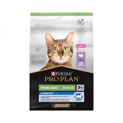 PRO PLAN Longevis Sterilised Senior à la Dinde - Croquettes pour chat