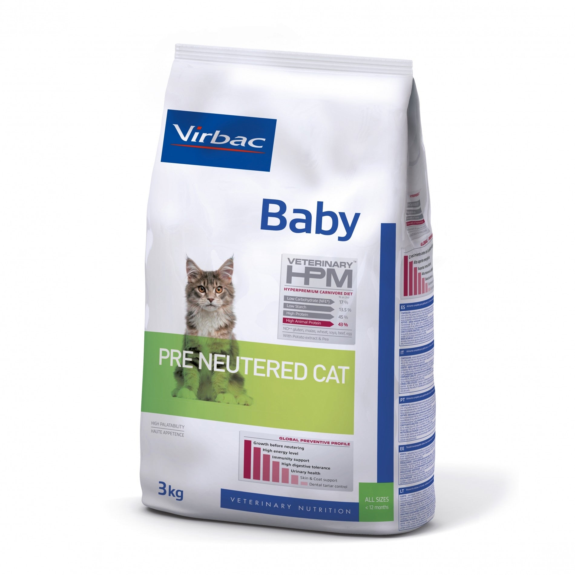 VIRBAC VETERINARY HPM Physiologique Baby Pre Neutered Cat