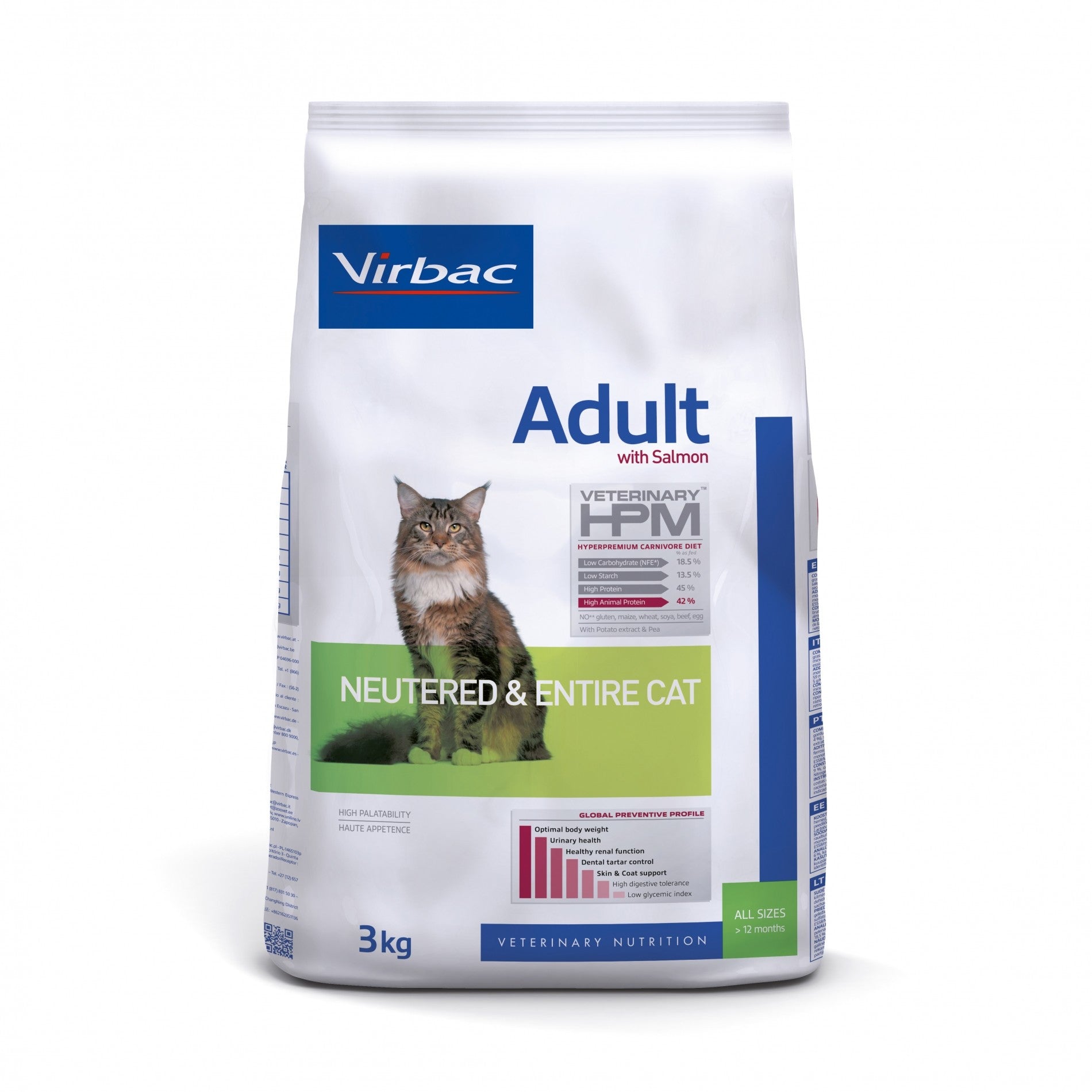 VIRBAC VETERINARY HPM Physiologique Adult Neutered &amp; Entire Cat
