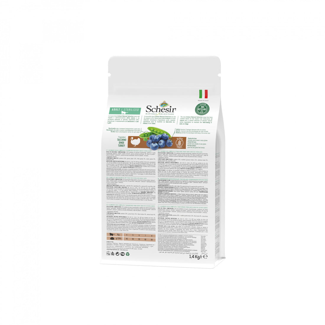 Schesir Croquettes Natural Selection Adult Sterilized - Dinde