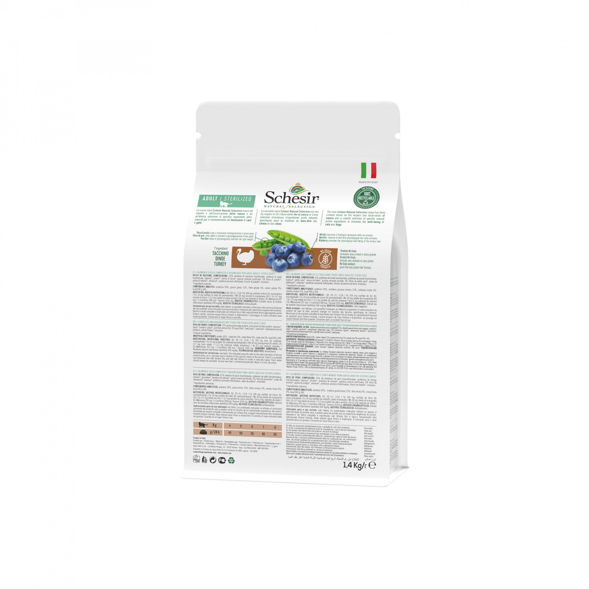 Schesir Croquettes Natural Selection Adult Sterilized - Dinde