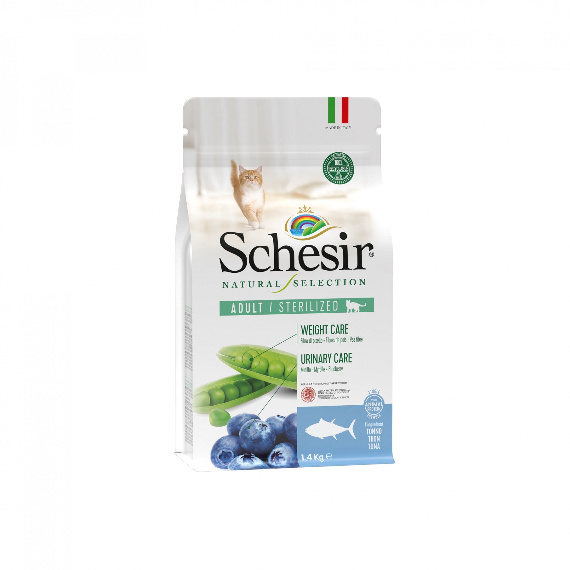 Schesir Croquettes Natural Selection Adult Sterilized - Thon ou Canard