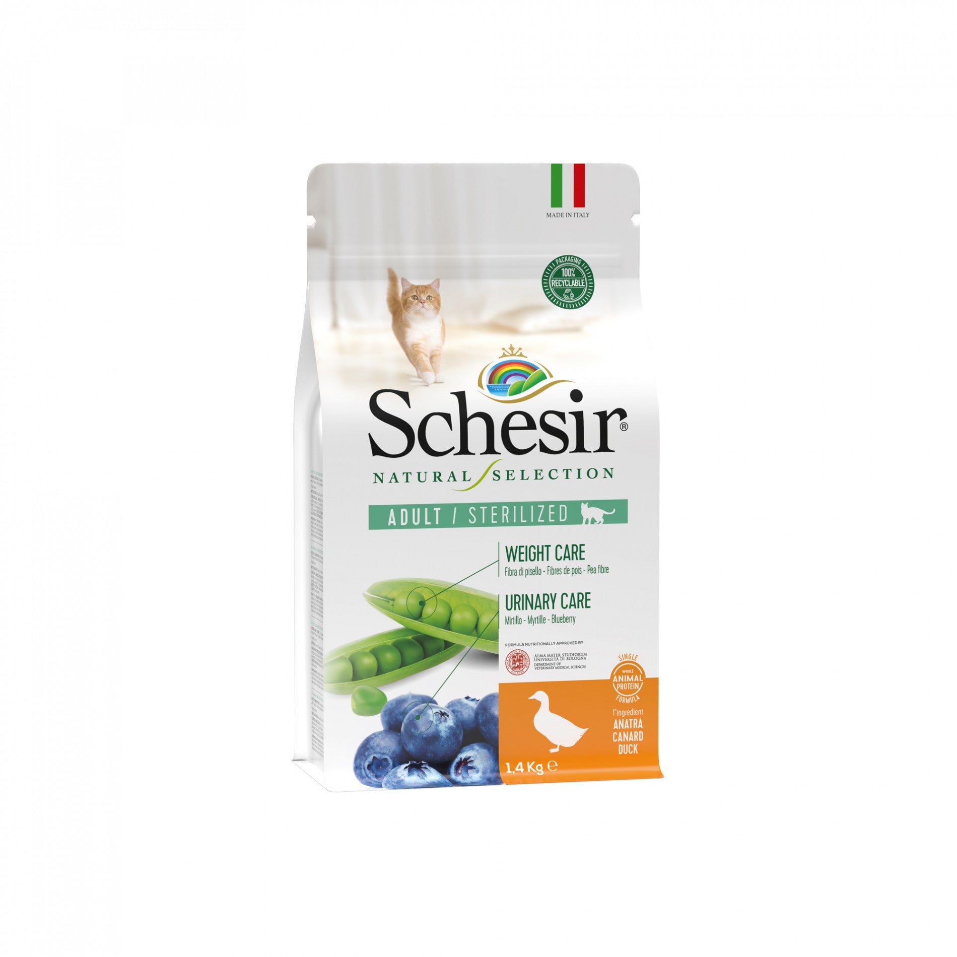 Schesir Croquettes Natural Selection Adult Sterilized - Thon ou Canard