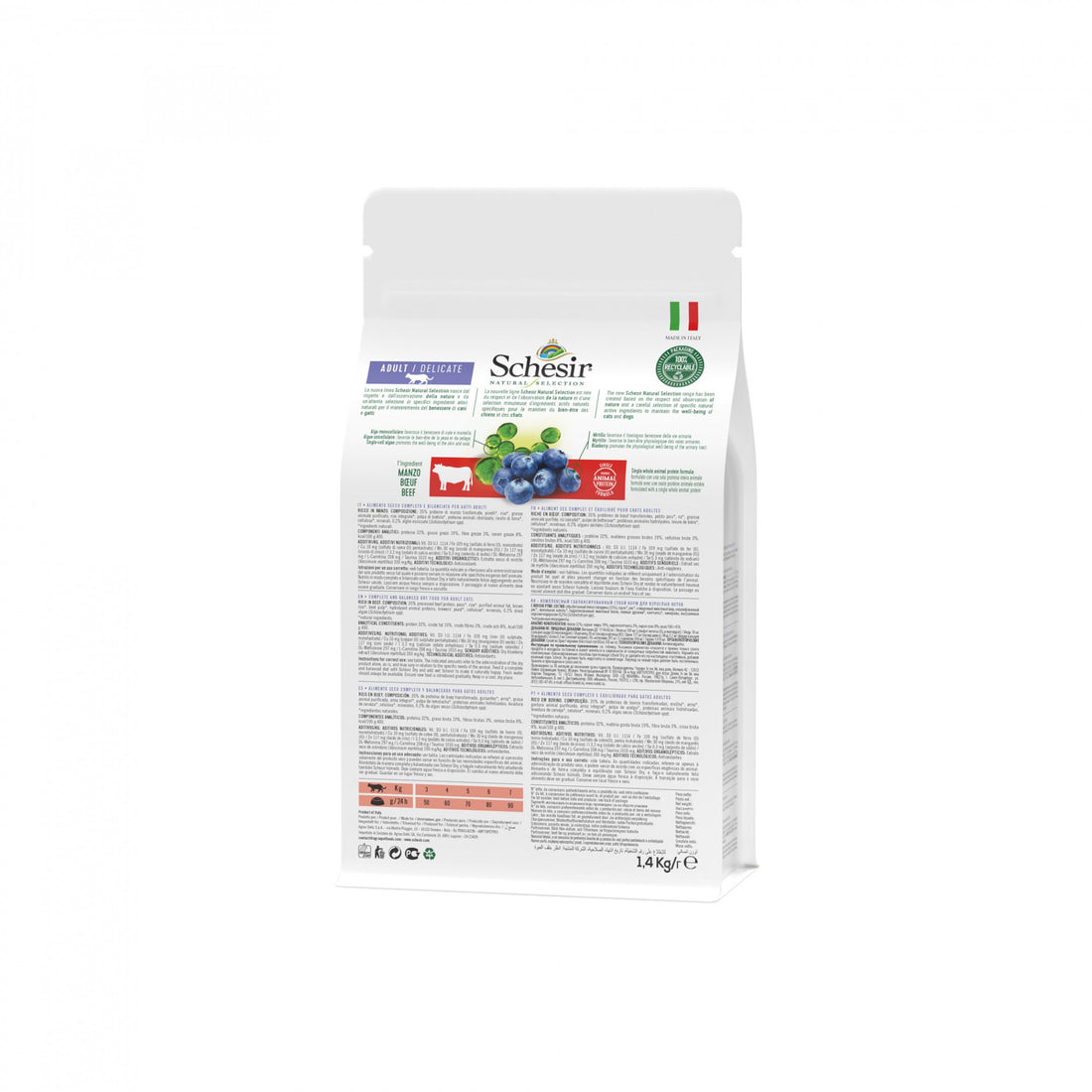 Schesir Croquettes Natural Selection Adult Delicate - Boeuf