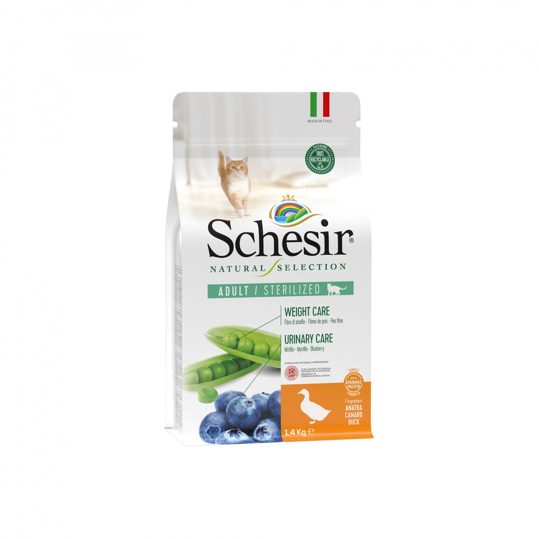 Schesir Croquettes Natural Selection Adult Sterilized - Thon ou Canard