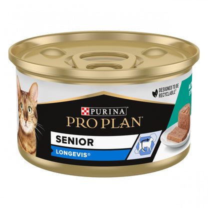 PRO PLAN Longevis Senior en mousse au thon - Pâtée pour chat