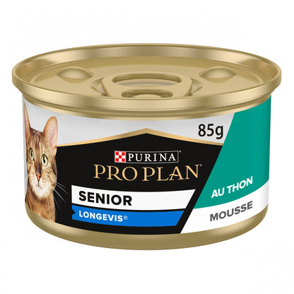 PRO PLAN Longevis Senior en mousse au thon - Pâtée pour chat
