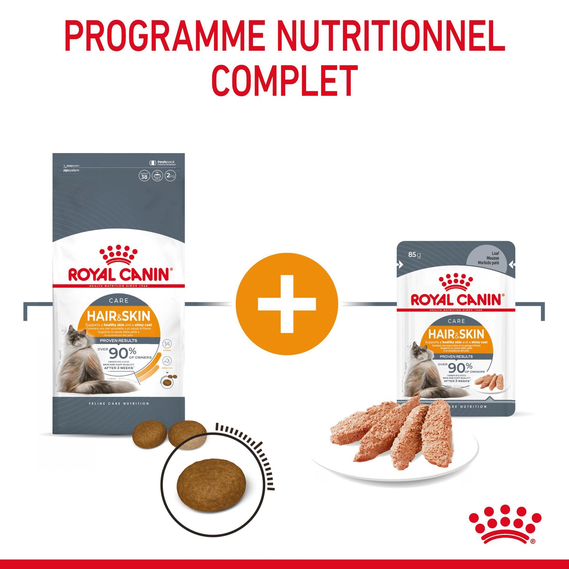 ROYAL CANIN Hair &amp; Skin Care en Mousse – Pâtée pour chat