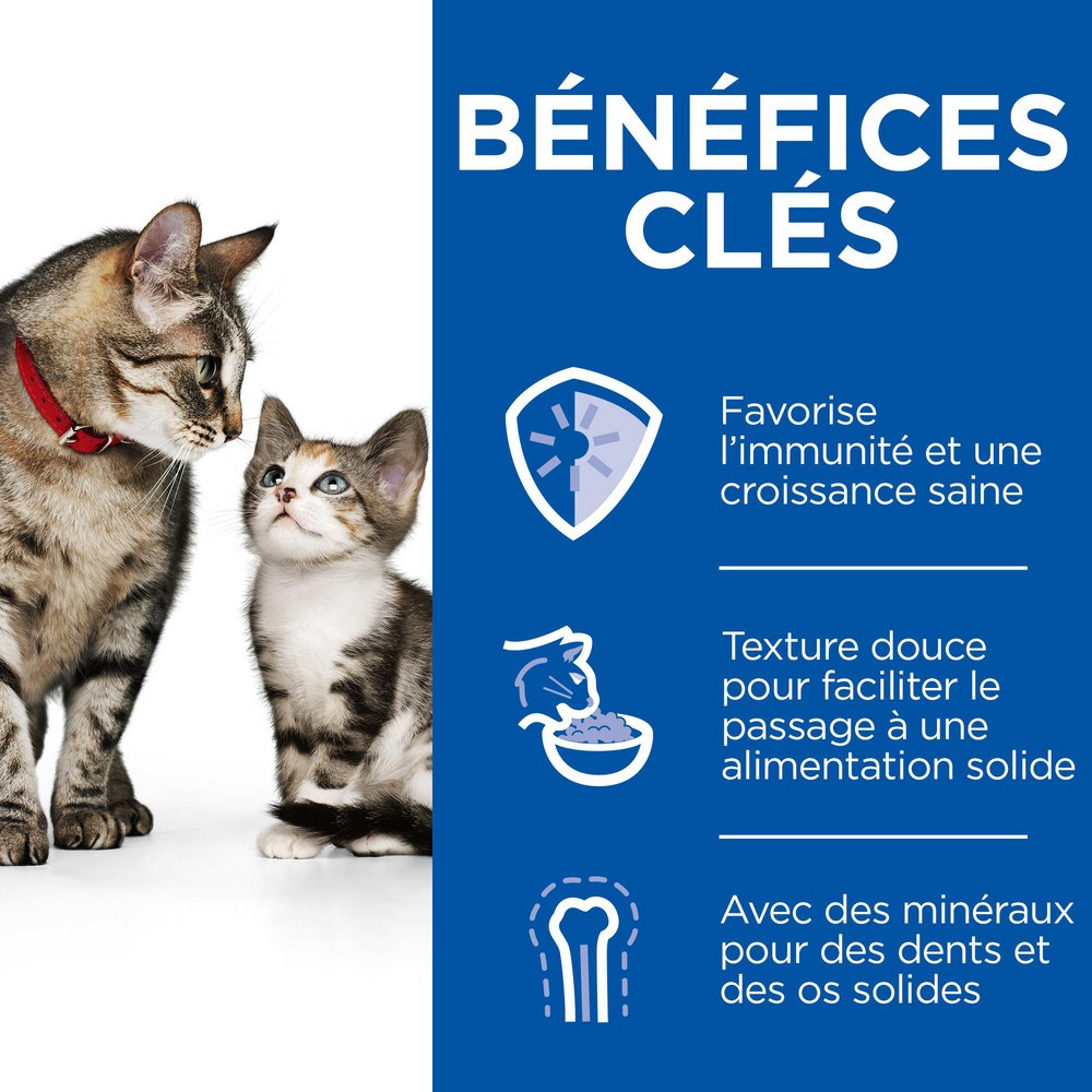 HILL’S Science Plan Kitten & Mother en mousse au poulet et à la dinde – Pâtée pour chatte & chaton