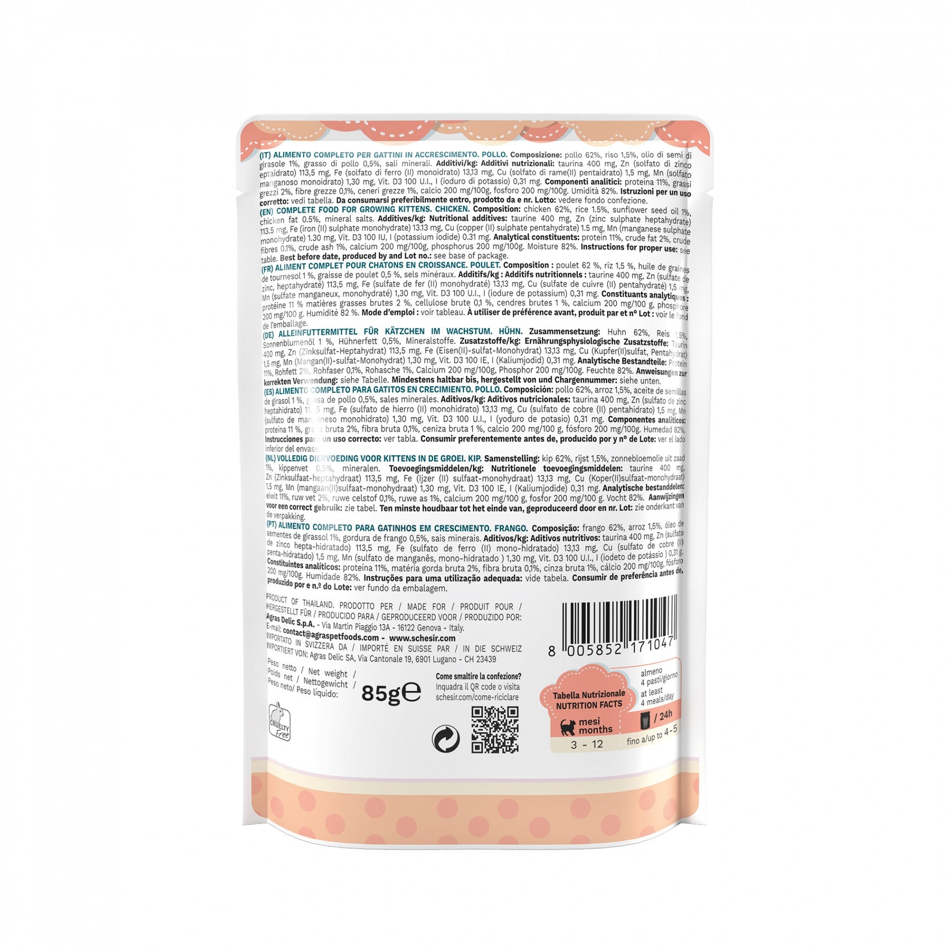 Schesir Sachets Pâtées en gelée Kitten