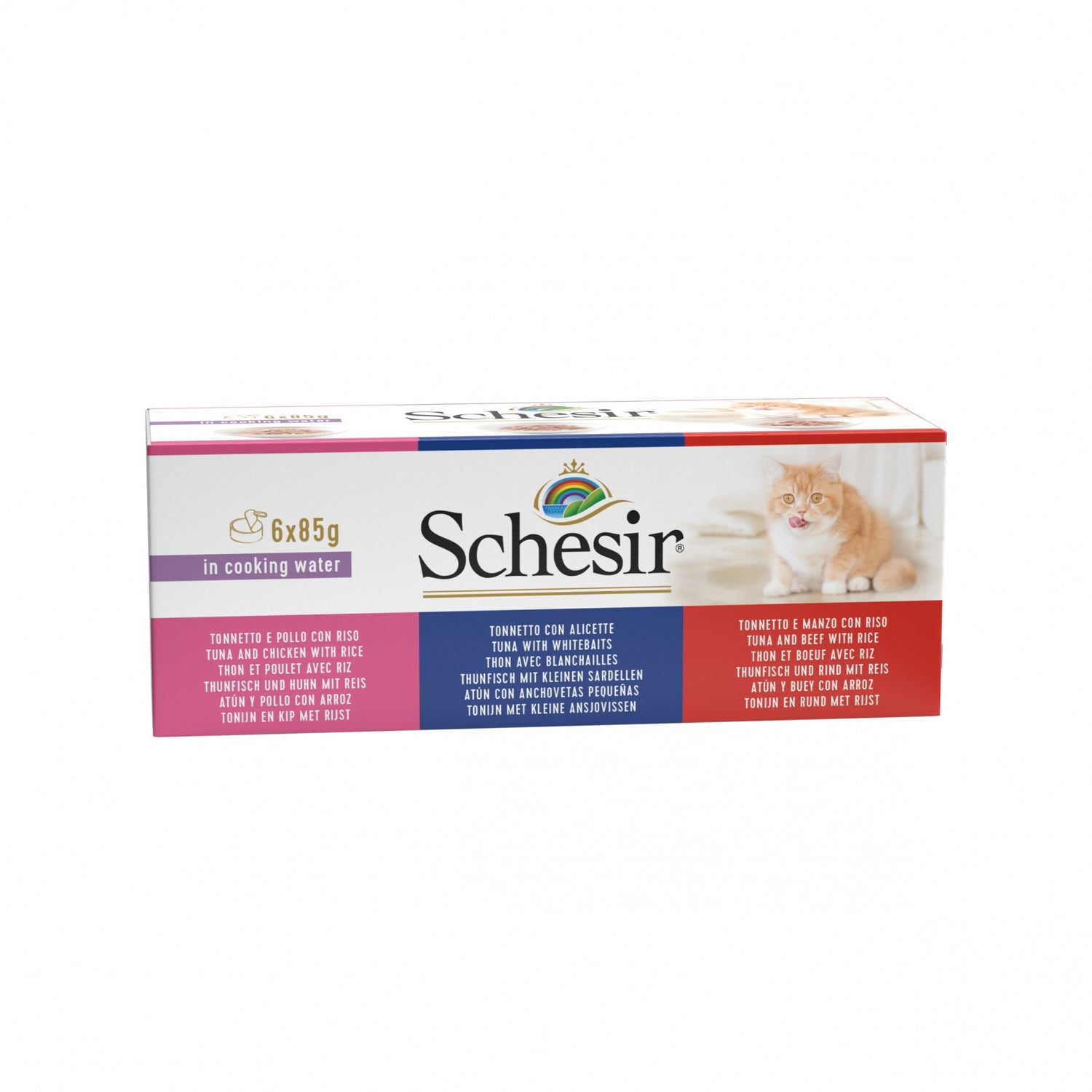Schesir Pâtées multipack 3 saveurs au naturel - 6 x 85 g
