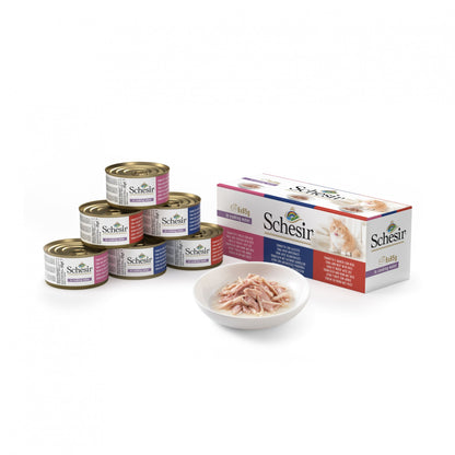 Schesir Pâtées multipack 3 saveurs au naturel - 6 x 85 g